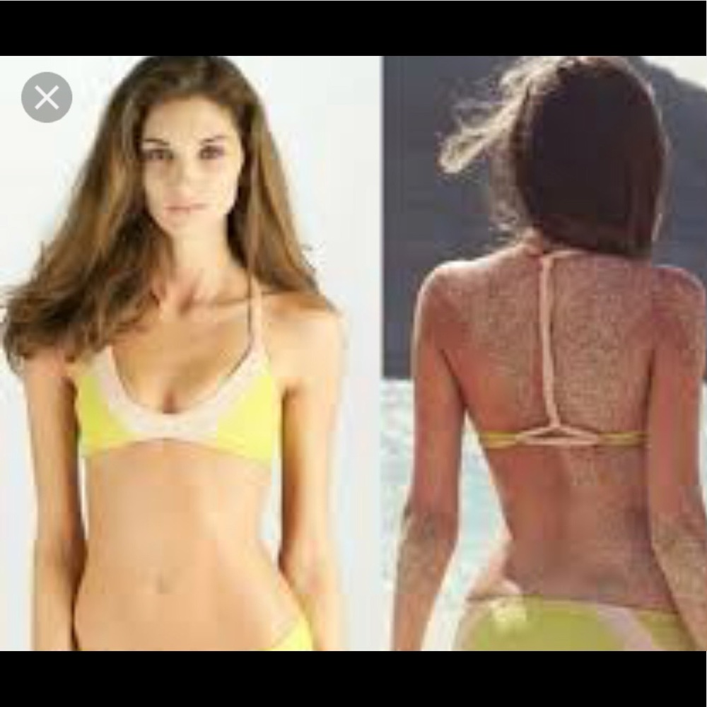 Acacia lilikoi/nude Biarritz top NWT